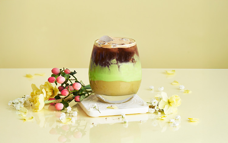 Snowflake Gelato Iced Pistachio Latte made with authentic Sicilian pistachios and premium gelato finish