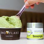 Matcha & Coconut vegan gelato by Teapigs and Snowflake