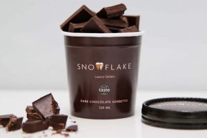 Chocolate Snowflake Luxury Gelato tub